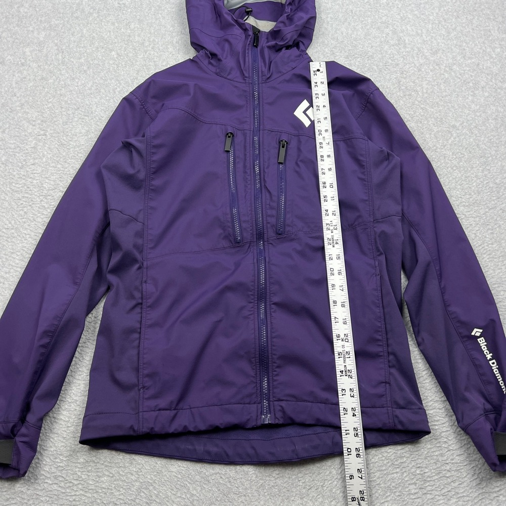 Black Diamond Dawn Patrol Hybrid Shell Jacket Mens Small Purple Hooded Schoeller - Picture 5 of 14